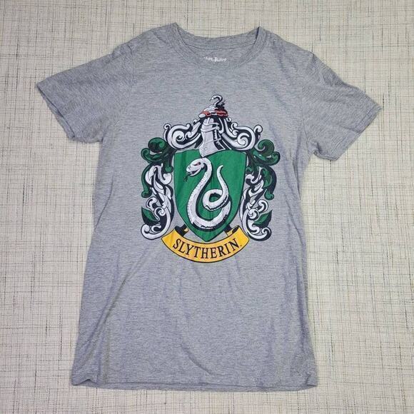 Harry Potter Men's Slytherin Crest Slim Fit Crew Neck Shirt Tee Size Small - Picture 1 of 5